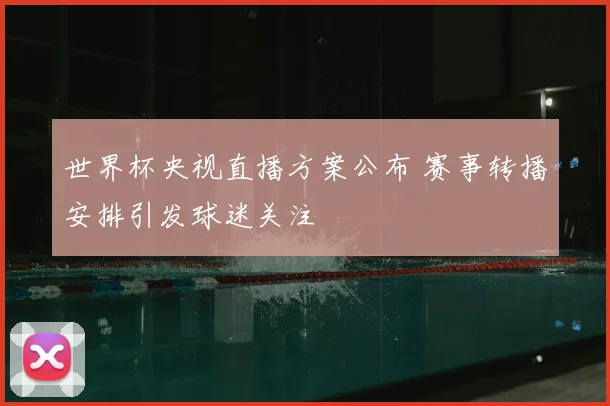 世界杯央视直播方案公布 赛事转播安排引发球迷关注